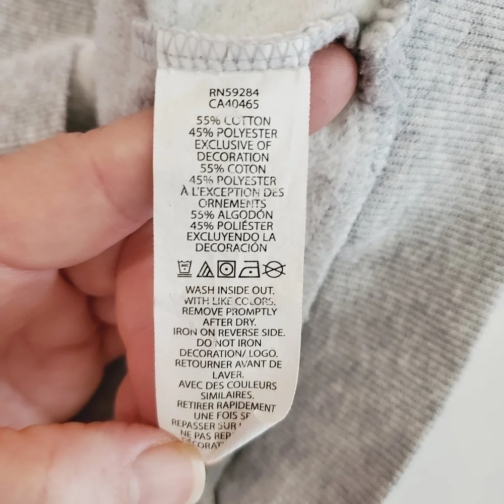 The Children's Place Girls Camo Star Sweatshirt Gray Pink Size S (5/6)